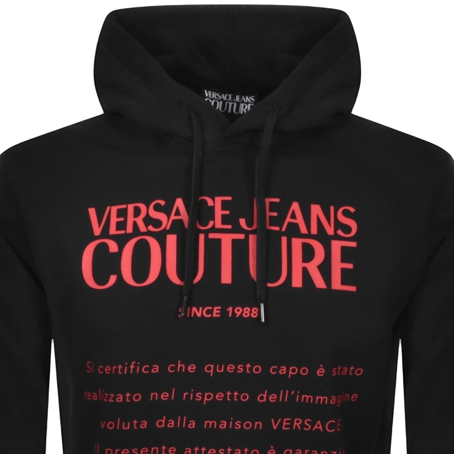 Alternative Image for ProductVersace Jeans Couture Pullover Logo Hoodie Black2
